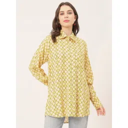 Moomaya Yellow Checks Shirt-picture-31