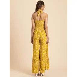 Moomaya Yellow Printed Jumpsuit image 2