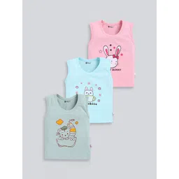 MoonKids Infants Pack Of 3 Printed Cotton Basic Vests-picture-17