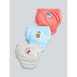 MooNKids Kids Pack Of 3 Printed Pure Cotton Basic Bloomers R1-MK_Bloomer_317-picture-46