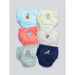 MooNKids Kids Pack Of 6 Printed Pure Cotton Basic Bloomers R1-MK_Bloomer_6-picture-39