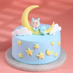 Moonlit Dreams Baby Shower Cake-picture-21