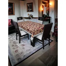 Mopak Decor Brown & Black Printed Anti-Slip Table Cover-picture-30