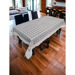 Mopak Decor Green & Beige Checked Anti-Slip 2-Seater Table Cover-picture-31
