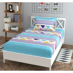 morado 210 TC Polycotton Single Abstract Flat Bedsheet-picture-16