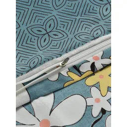 MORADO Grey Floral Printed Double Queen Duvet Cover image 2