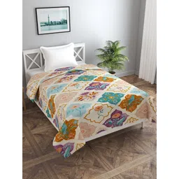 MORADO Maroon & Orange Floral- Printed Double Queen Duvet Cover-picture-21