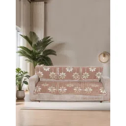 MORADO Peach-Coloured Embroidered Other Sofa Cover-picture-13