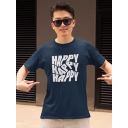 MORDEN MUSE Men Typography Printed Round Neck Pure Cotton T-shirt image 5