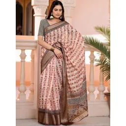 MORDEN MUSE Women Floral Printed Zari Saree-picture-37