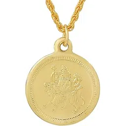 Gold Plated Durgaa Maa/Devi Maa/Maata Rani/Sherawaali Durga Bisa Yantra Coin Religious Hindu God Pendant Necklace Jewellery for Men and Women-image-32