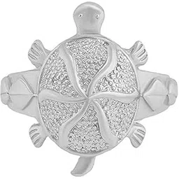 morir Silver Plated Vaastu Fengshui Kachua Tortoise Turtle Shape Good Luck Charm Finger Ring for Men/Women-picture-41