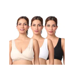 Morph Maternity Pack Of 3 Leak-Proof Sleep Nursing Bras - Multi-Color-picture-18
