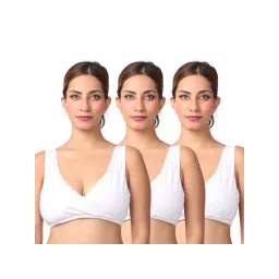 Morph Maternity Pack Of 3 Leak-Proof Sleep Nursing Bras - White-picture-12