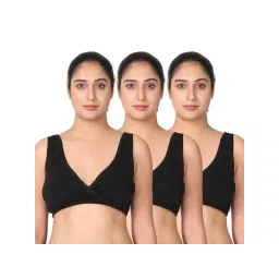 Morph Maternity Pack Of 3 Sleep Nursing Bras - Black-picture-14