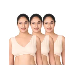 Morph Maternity Pack Of 3 Sleep Nursing Bras - Nude-picture-15