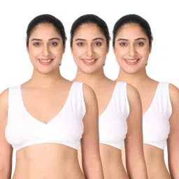 Morph Maternity Pack Of 3 Sleep Nursing Bras - White image 1
