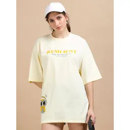 MORSE CODE Typography Printed Oversized Pure Cotton T-shirt-picture-14