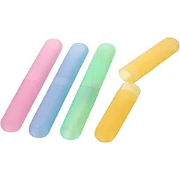 MosQuick® Toothbrush Cover case 4 Pc Plastic Anti-Bacterial Travel Protectors for Oral Care Portable Brush Holder for Bathroom Wall Trip & Travel Multicolor Toothbrush Case Box & Cover Container Set-picture-22