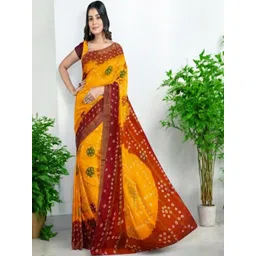 MOST Yellow Pure Cotton Block Print Sarees-picture-16