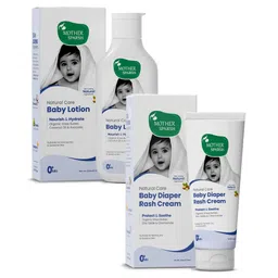 mother sparsh baby Mother Sparsh Natural Care Baby Body Lotion - 200 ml & Baby Natural Care Baby Diaper Rash Cream- 50 g-picture-15