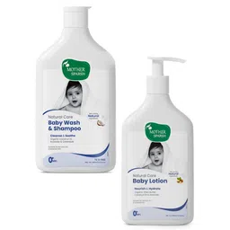 mother sparsh baby Mother Sparsh Natural Care Baby Body Lotion - 400 ml & Natural Care Baby Wash & Shampoo - 400 ml-picture-24