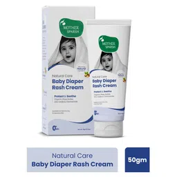Mother Sparsh Baby Natural Care Baby Diaper Rash Cream- 50 g | Diaper Rash Cream for Babies with Chamomile | Shea Butter & Zinc Oxide | Protects & Soothes Newborn Sensitive Skin image 1