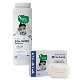 Mother Sparsh Baby Natural Care Baby Dusting Powder - 200 g & Natural Care Baby Soap Pack of 4- 75 g-picture-16