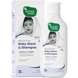 Mother Sparsh Natural Care Baby Wash & Shampoo-200ml | Baby Head to Toe Wash | Tear Free Formula With Organic Coconut Oil, Calendula & Avocado | Suitable for Newborn Sensitive Skin-picture-34