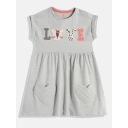 mothercare Applique Gathered Waist Fit & Flare Knitted Dress-picture-45