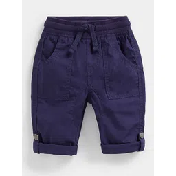 mothercare Boys Mid-Rise Woven Pleated Pure Cotton Trousers Converted Into Three-Fourts-picture-26