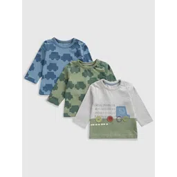 mothercare Boys Pack Of 3 Graphic Printed Round Neck Cotton T-shirts-picture-24