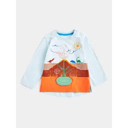 mothercare Boys Printed Pure Cotton T-shirt image 1