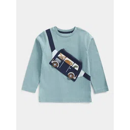 mothercare Boys Solid Round Neck Pure Cotton T-shirt-picture-14