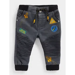 mothercare Boys Space Rocket Printed Embroidered Jogger Fit Stretchable Jeans-picture-28