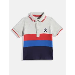 mothercare Boys Striped Polo Collar Pure Cotton T-shirt-picture-16