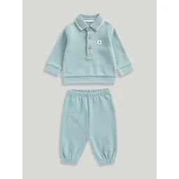 Mothercare Boys Tiny Traveller Classic Ribbed Polo Pure Cotton Shirt And Jogger-picture-35