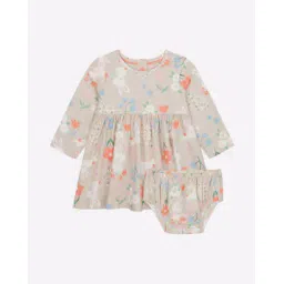 mothercare Floral Print Fit & Flare Dress with Bloomers-picture-46