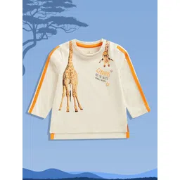 mothercare Girls Beige Graphic Printed Organic Cotton T-shirt-picture-49