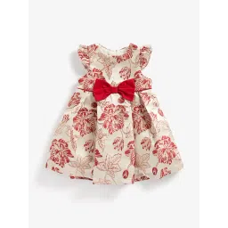 Mothercare Girls Cream Embroidered A-Line Dress-picture-15