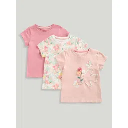 mothercare Girls Floral 3 Printed T-shirt-picture-54