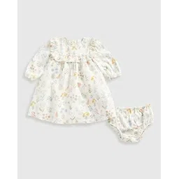 mothercare Girls Floral Print A-Line Cotton Dress with Bloomer-picture-40
