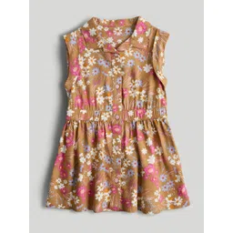 mothercare Girls Floral Print Shirt Mini Dress-picture-12