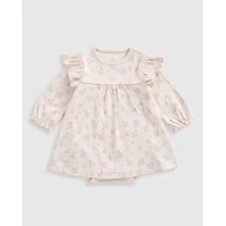 mothercare Girls My First Bunny Floral Print Cotton A-Line Dress with Frill Detail-picture-43