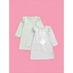 mothercare Girls Pack Of 2 Printed Pure Cotton Nightdresses-picture-25