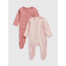 mothercare Girls Pack of 2 Printed Sleepsuit-picture-28