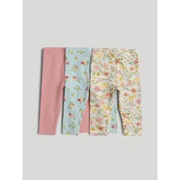 mothercare Girls Pack Of 3 Pretty Floristry Printed Leggings-picture-28