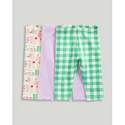 mothercare Girls Pack of 3 Printed Cotton Leggings-picture-37
