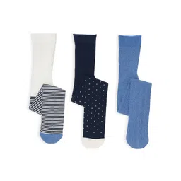 mothercare Girls Pack of 3 Striped And Spot Design Tights-picture-27