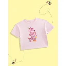 Mothercare Girls Typography & Floral Print Boxy Pure Cotton T-Shirt-picture-17